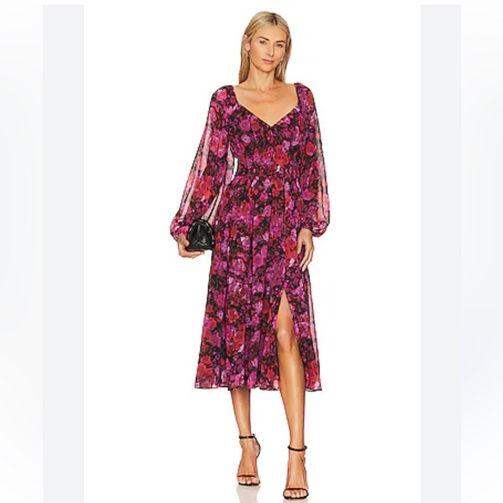 Steve Madden Laine Dress Floral Long Sleeve NWT - Picture 1 of 11